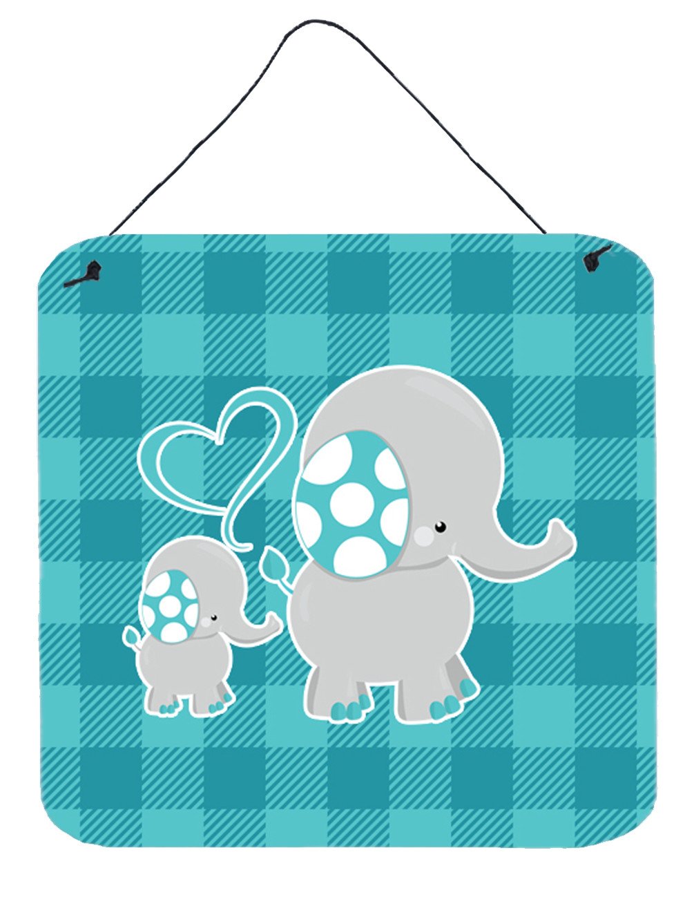 Mommy and Baby Elephant Wall or Door Hanging Prints BB6834DS66 by Caroline's Treasures