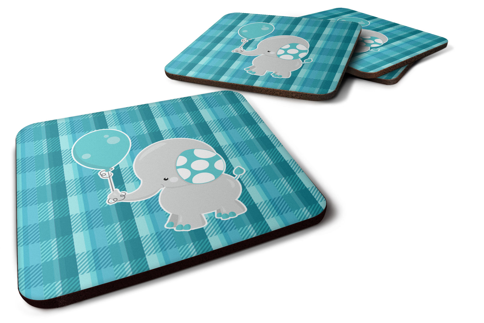 Elephant with Balloon Foam Coaster Set of 4 BB6835FC - the-store.com