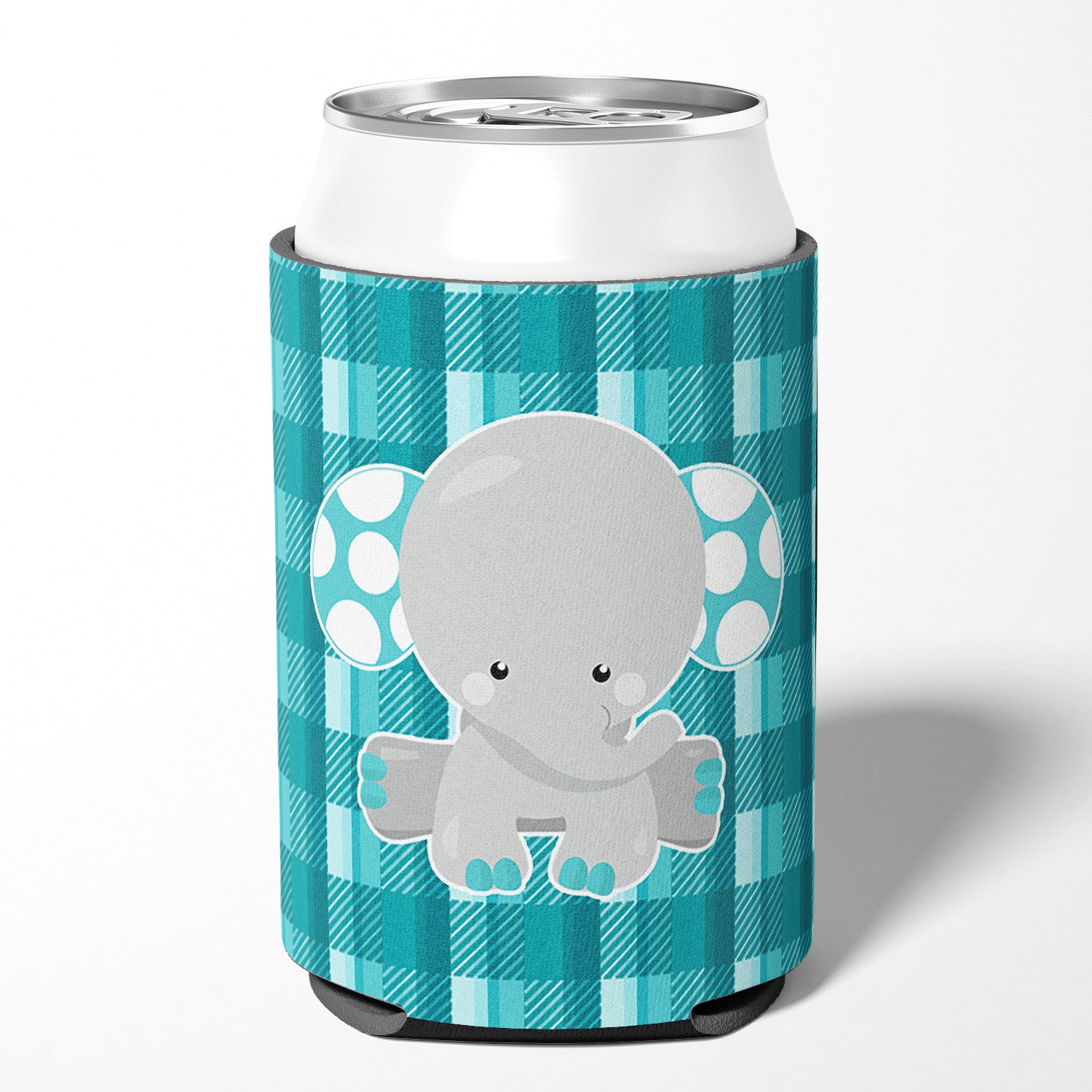 Plaid Elephant Can or Bottle Hugger BB6840CC  the-store.com.