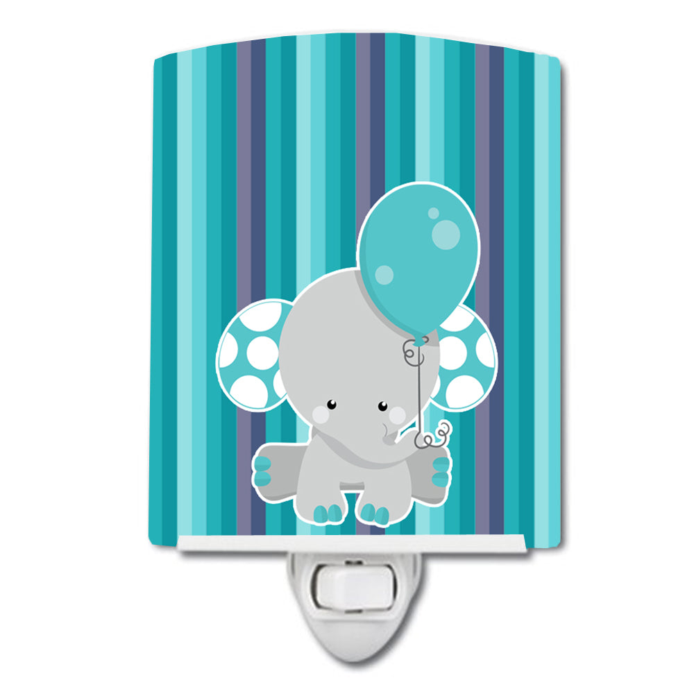Grey Elephant with Balloon Ceramic Night Light BB6842CNL - the-store.com