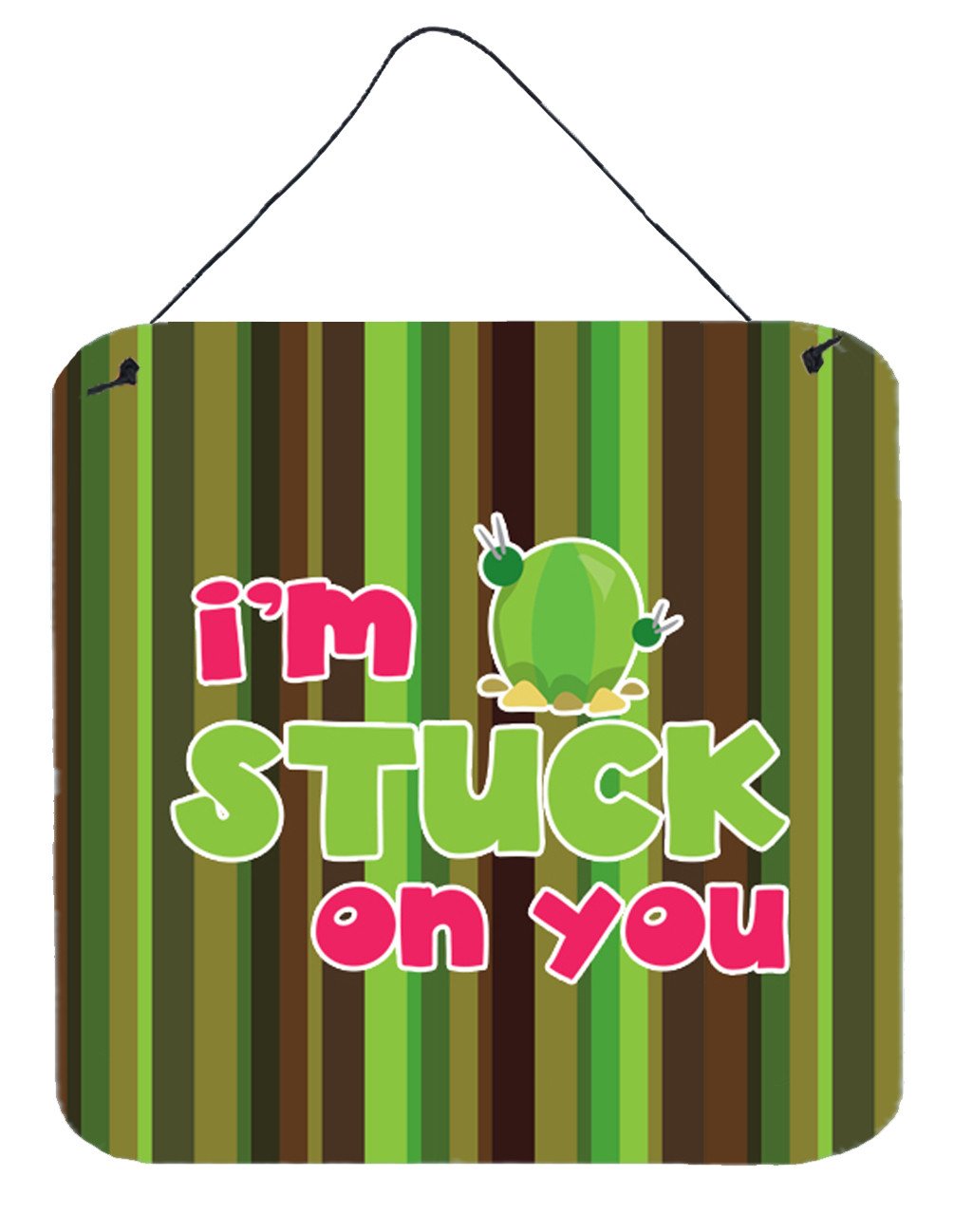 Cactus I'm Stuck on You Wall or Door Hanging Prints BB6851DS66 by Caroline's Treasures