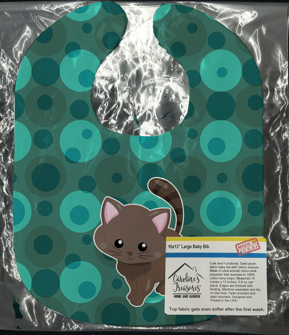 Polkadot Kitten Cat Baby Bib BB6885BIB - the-store.com