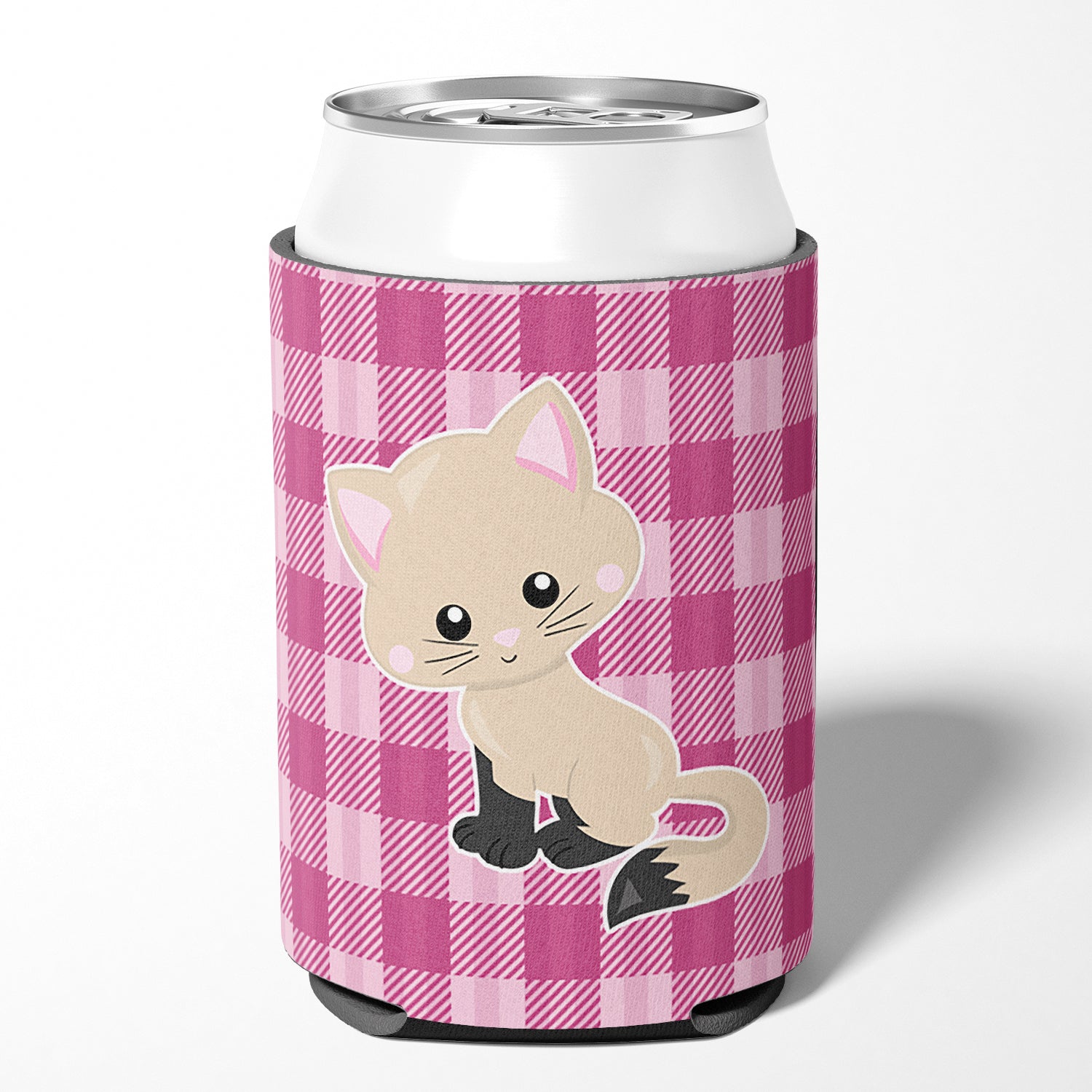 Kitten Cat on Pink Can or Bottle Hugger BB6886CC