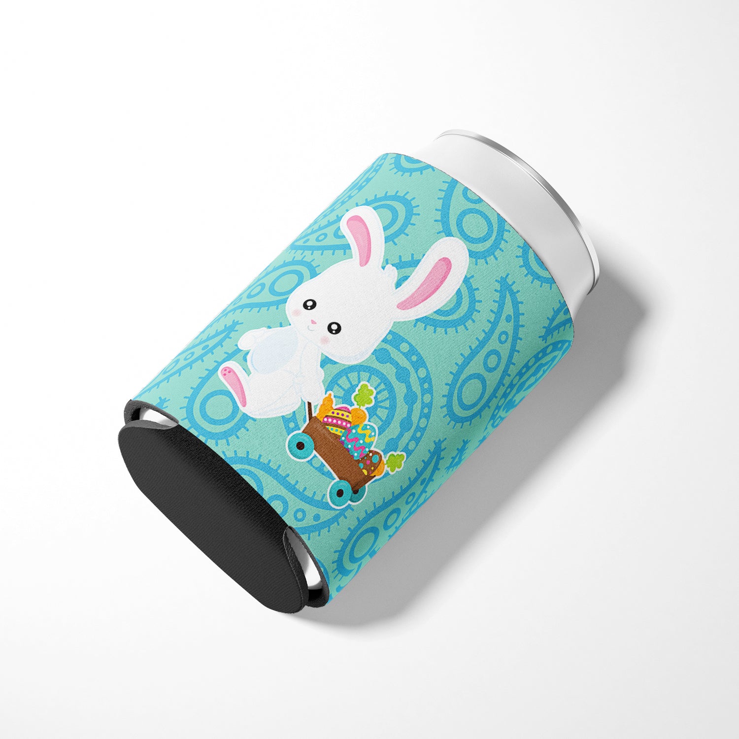 Easter Rabbit Paisley Blue Can or Bottle Hugger BB6898CC