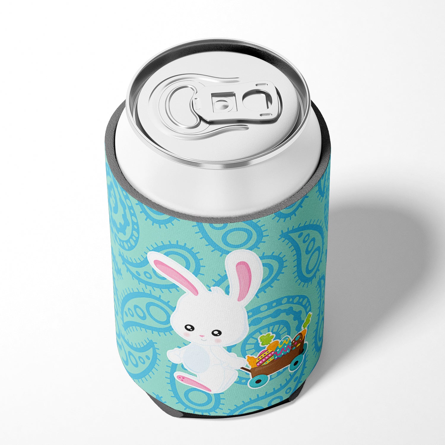 Easter Rabbit Paisley Blue Can or Bottle Hugger BB6898CC  the-store.com.