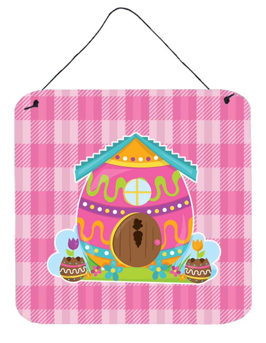 Easter Rabbit&#39;s House Wall or Door Hanging Prints BB6899DS66 by Caroline&#39;s Treasures