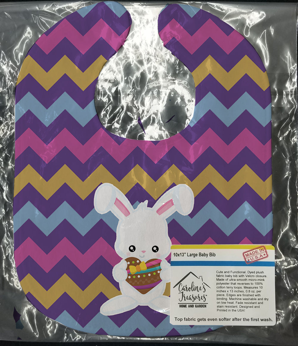 Caroline's Treasures Easter Rabbit with Chocolate Heart Baby Bib BB6901BIB