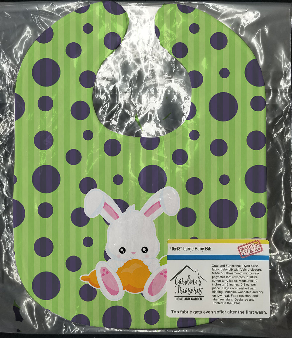 Easter Polkadot Rabbit Baby Bib BB6903BIB - the-store.com