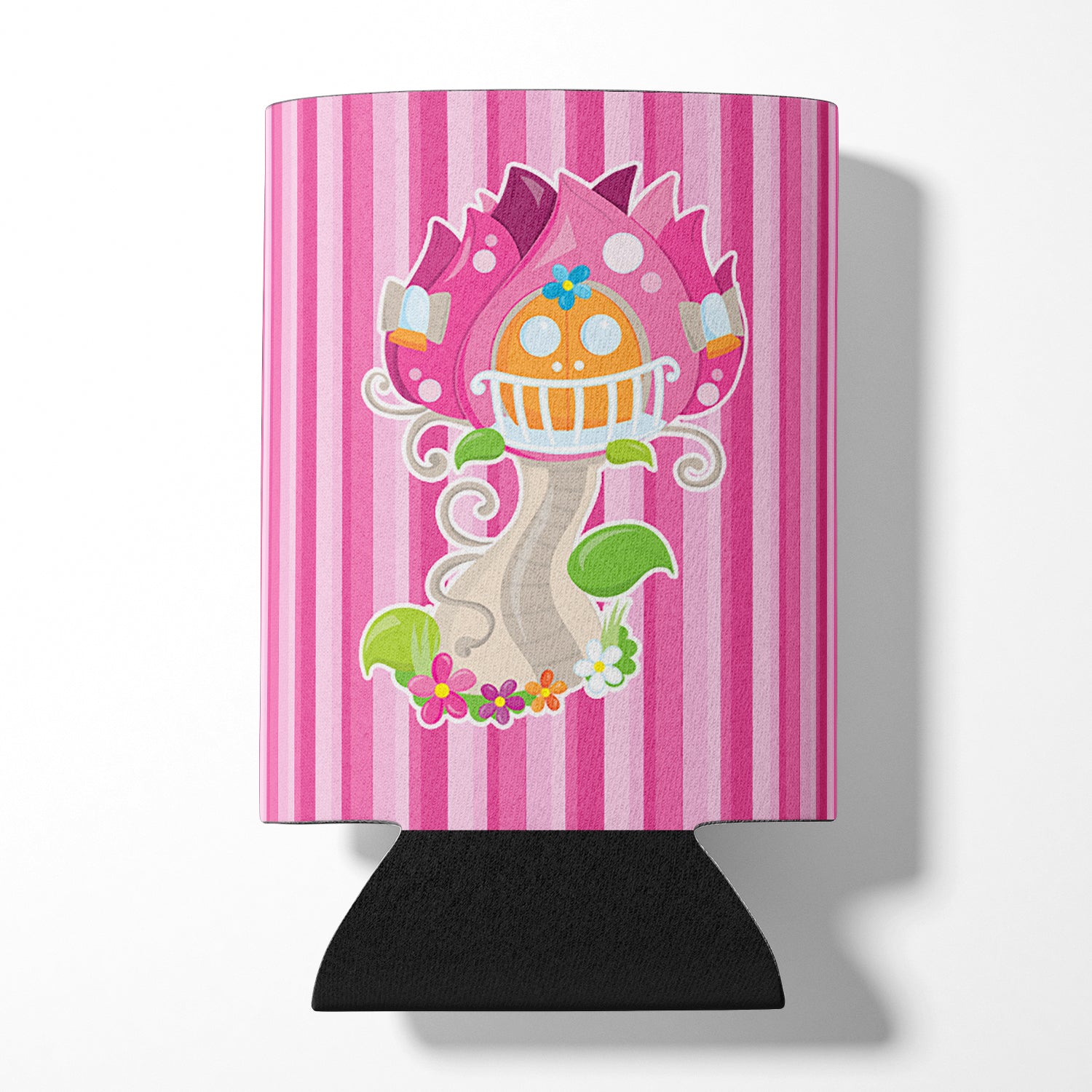 Fairy House Pink Stripes Can or Bottle Hugger BB6907CC