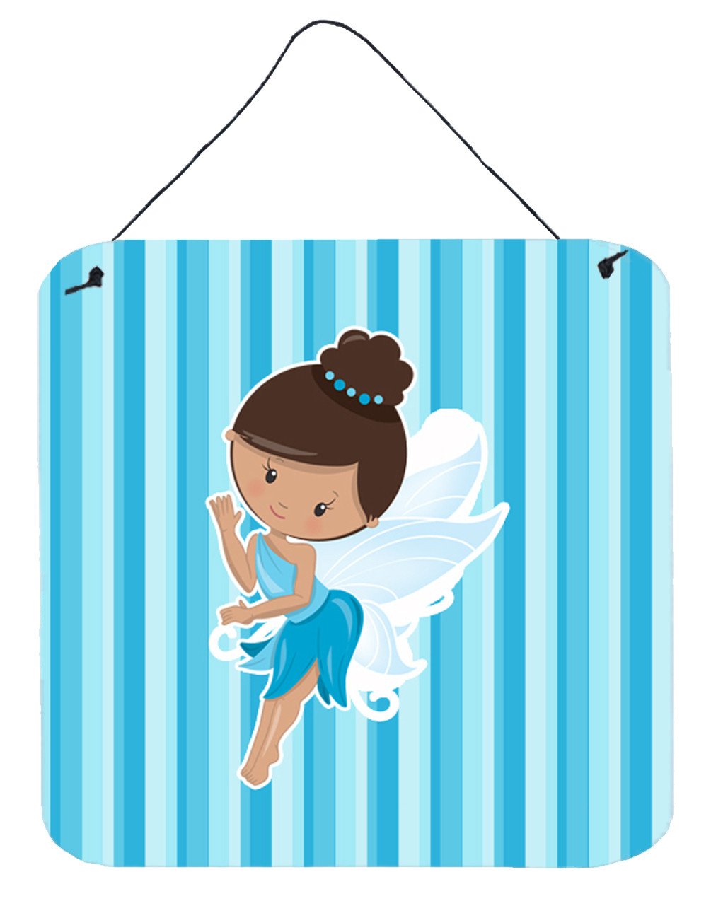 Fairy Blue Stripes Wall or Door Hanging Prints BB6910DS66 by Caroline&#39;s Treasures