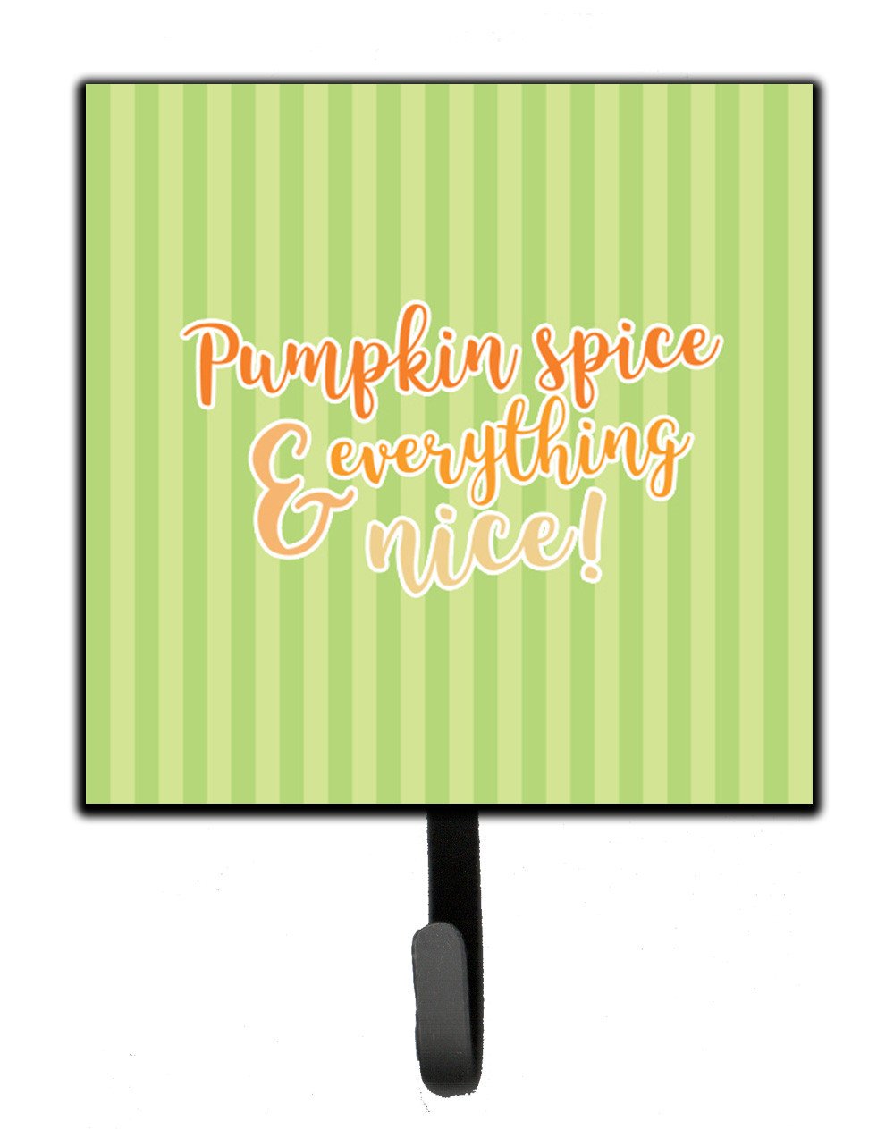 Fall Pumpkin Spice Green Stripe Leash or Key Holder BB6922SH4 by Caroline&#39;s Treasures