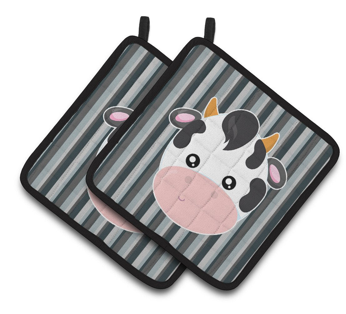 Cow Face Pair of Pot Holders BB6926PTHD by Caroline's Treasures