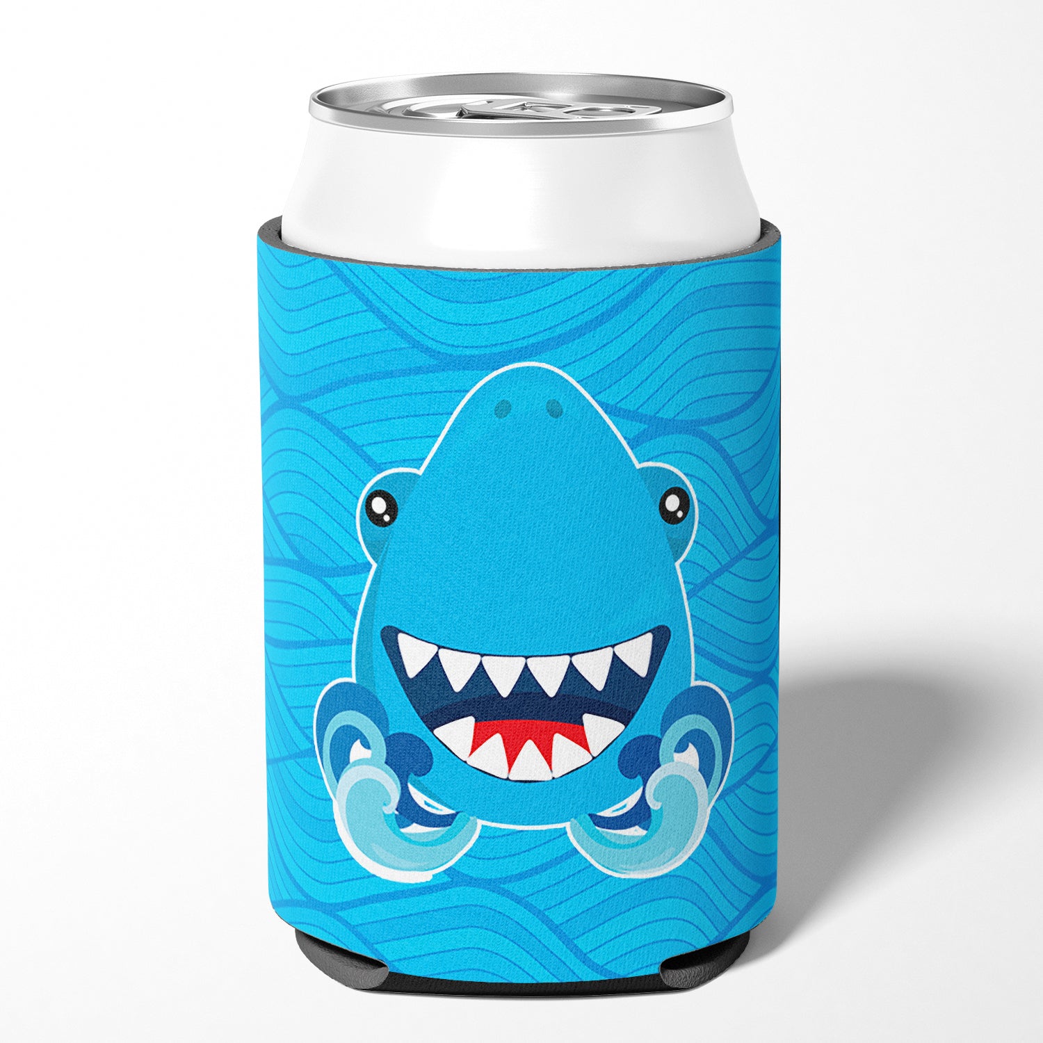 Shark Open Wide in Waves Can or Bottle Hugger BB6947CC  the-store.com.