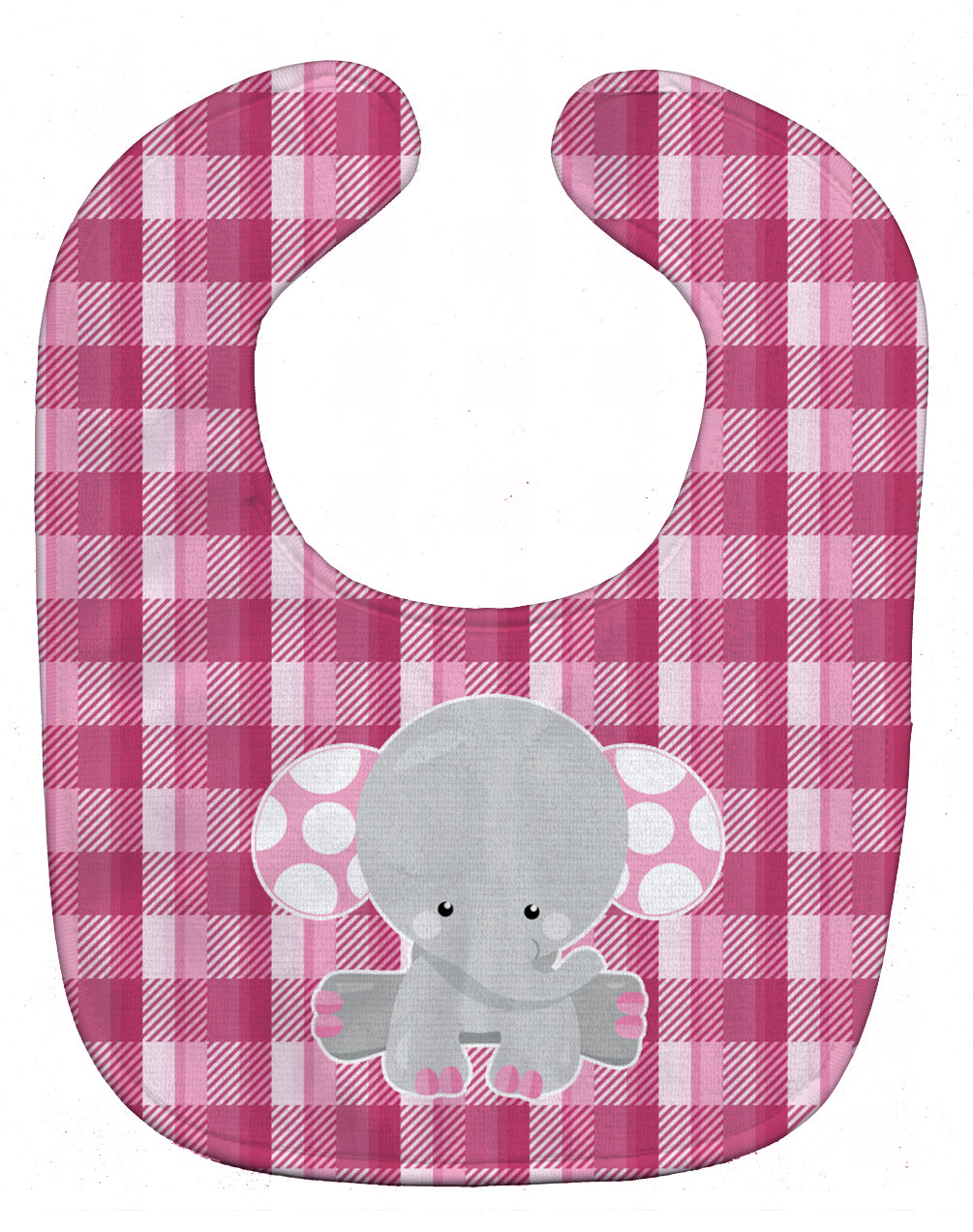 Elephant Pink Gingham Baby Bib BB6952BIB - the-store.com