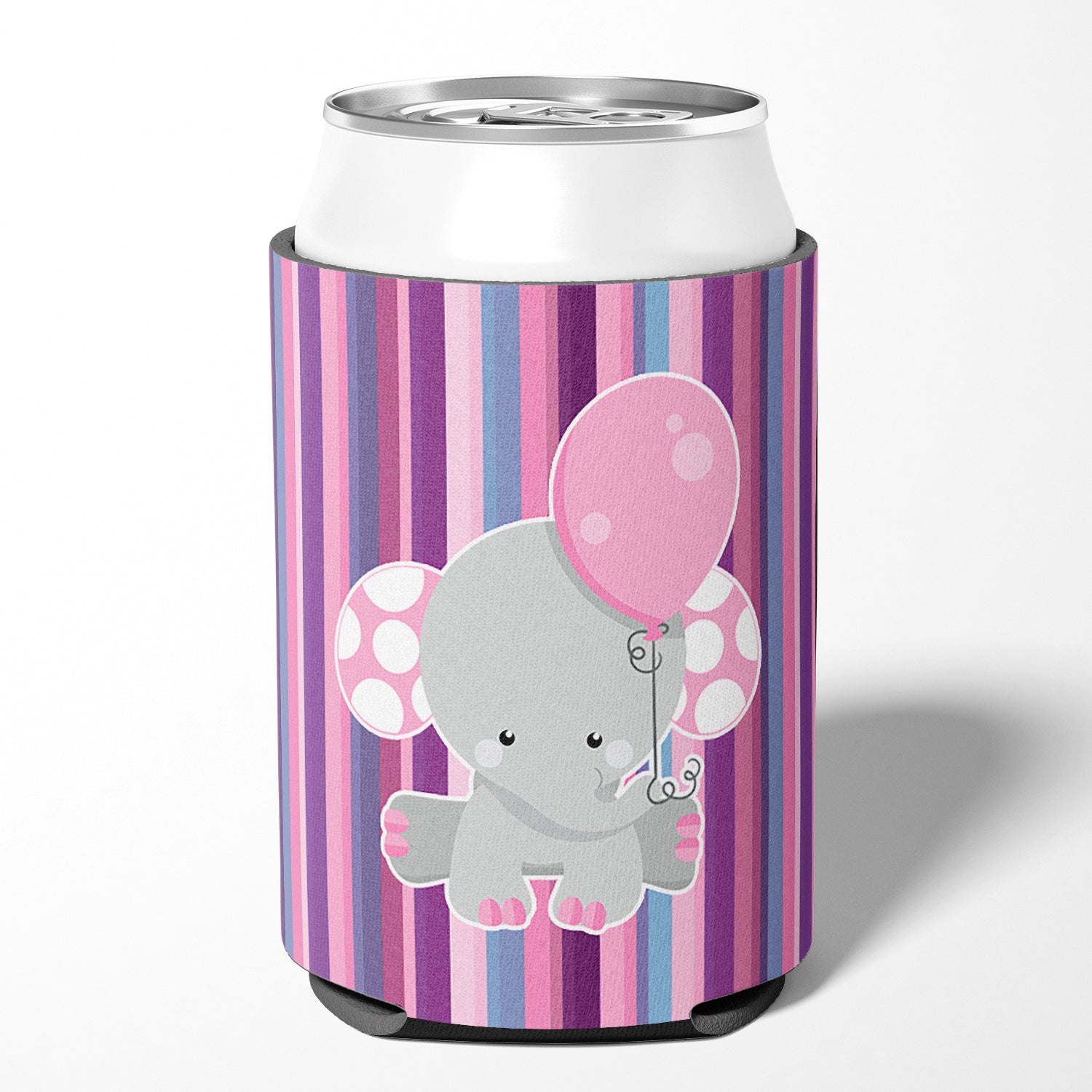 Elephant on Stripes Can or Bottle Hugger BB6954CC  the-store.com.
