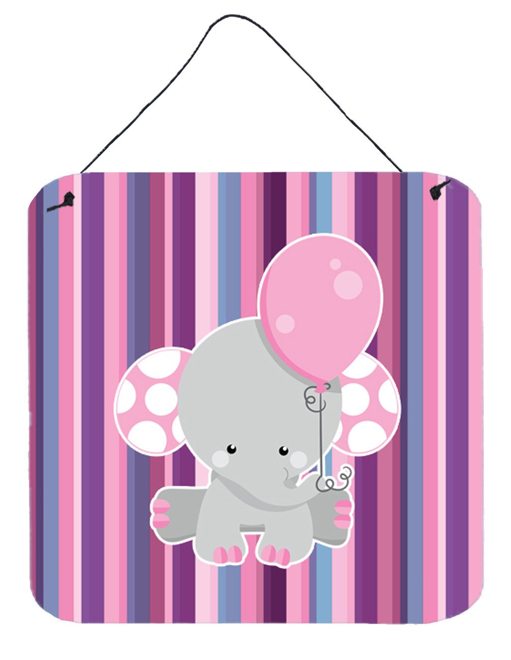 Elephant on Stripes Wall or Door Hanging Prints BB6954DS66 by Caroline&#39;s Treasures