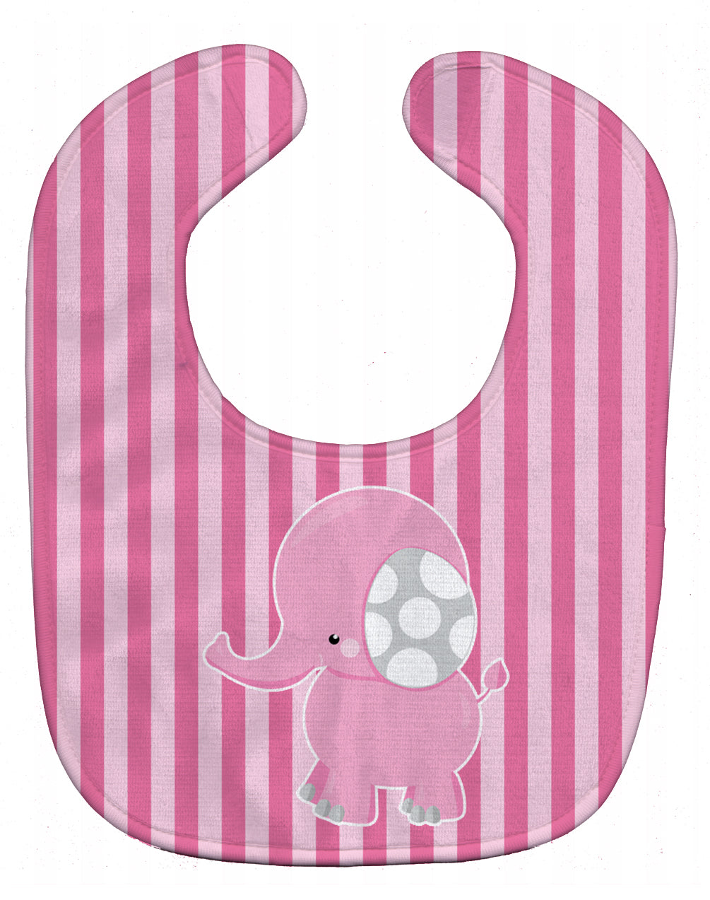 Elephant on Pink Stripes Baby Bib BB6955BIB - the-store.com