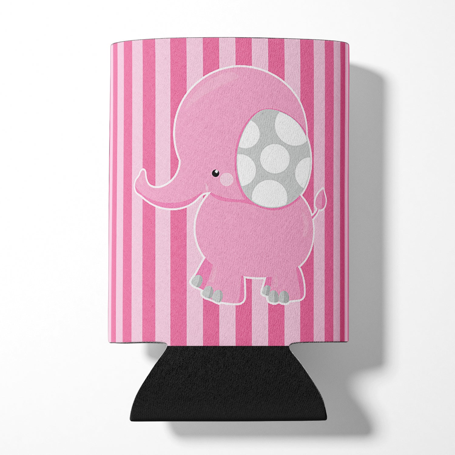 Elephant on Pink Stripes Can or Bottle Hugger BB6955CC
