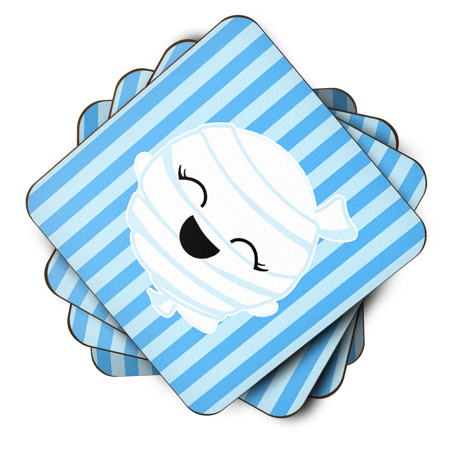 Caroline's Treasures Halloween Ghost Mummy Foam Coaster BB6960FC