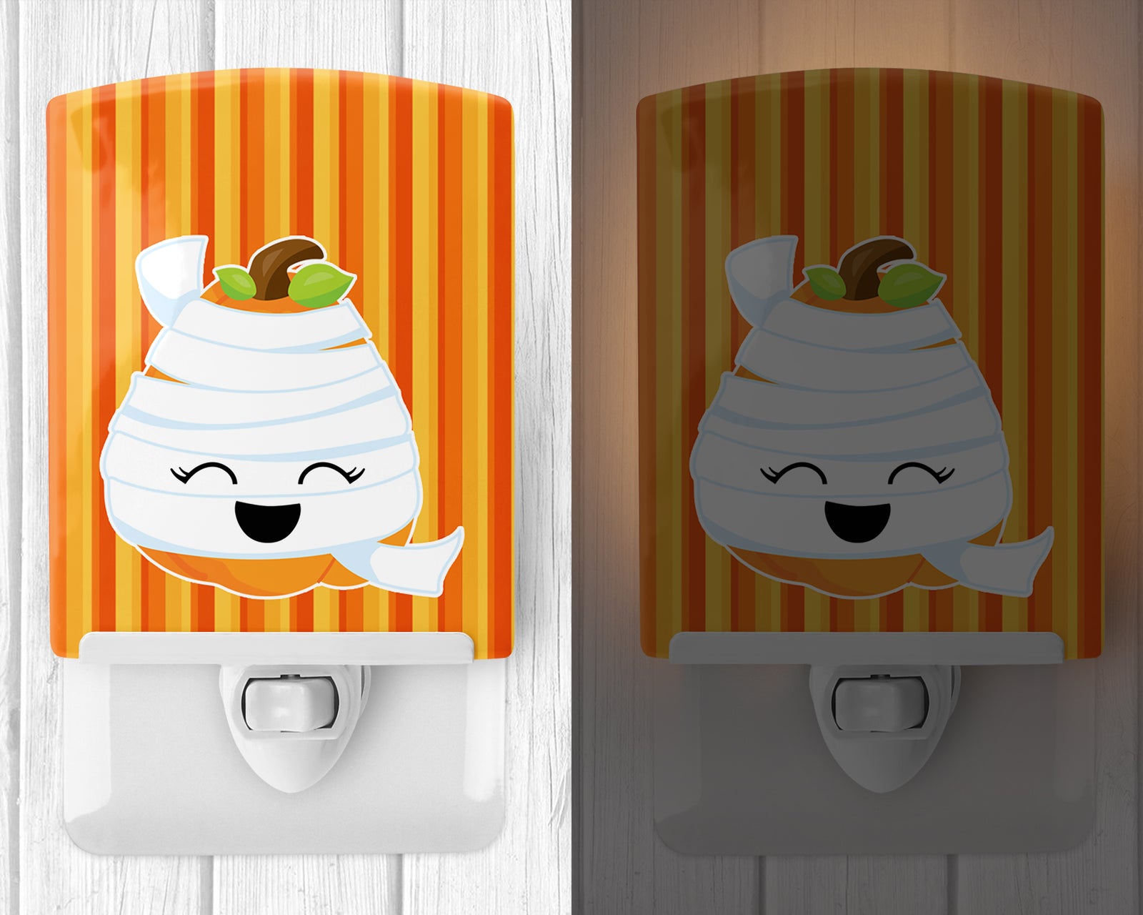 Caroline's Treasures Halloween Pumpkin Mummy Ceramic Night Light BB6968CNL