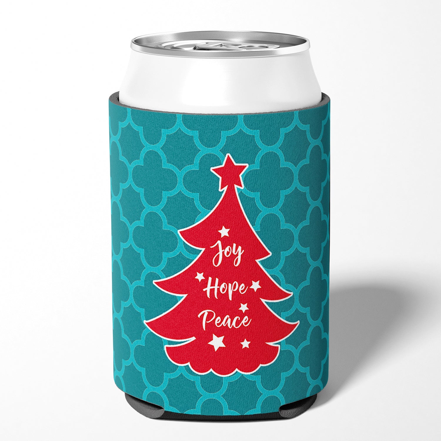 Christmas Tree Teal Red Can or Bottle Hugger BB6970CC  the-store.com.