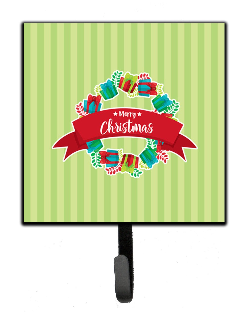 Christmas Wreath Presents Green Leash or Key Holder BB6977SH4 by Caroline&#39;s Treasures