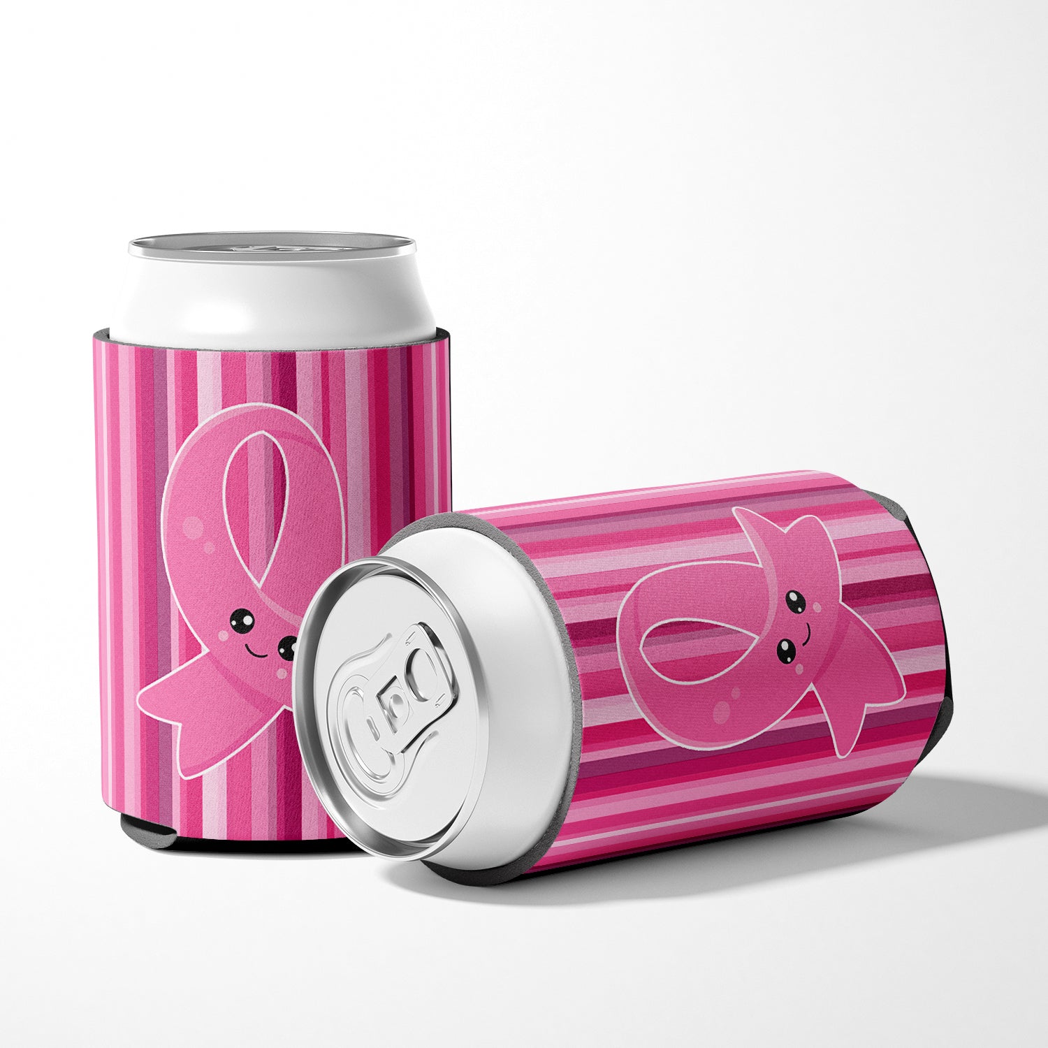 Breast Cancer Awareness Ribbon Face Can or Bottle Hugger BB6978CC  the-store.com.