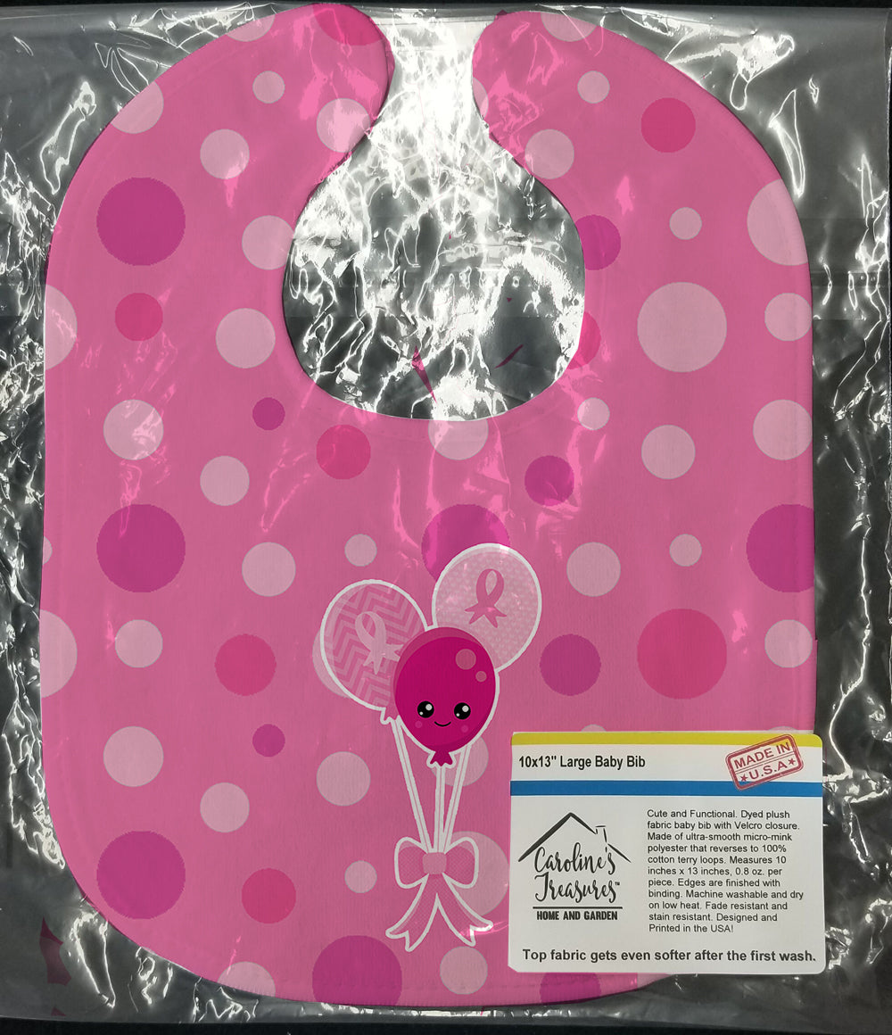 Breast Cancer Awareness Ribbon Balloons Baby Bib BB6979BIB - the-store.com