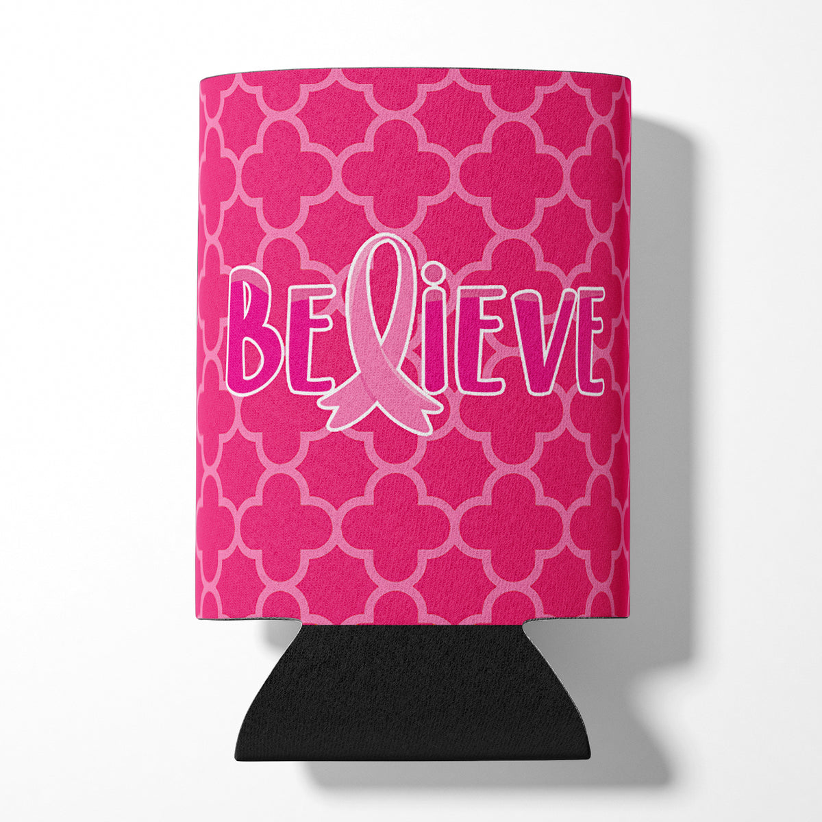 Breast Cancer Awareness Ribbon Believe Can or Bottle Hugger BB6980CC