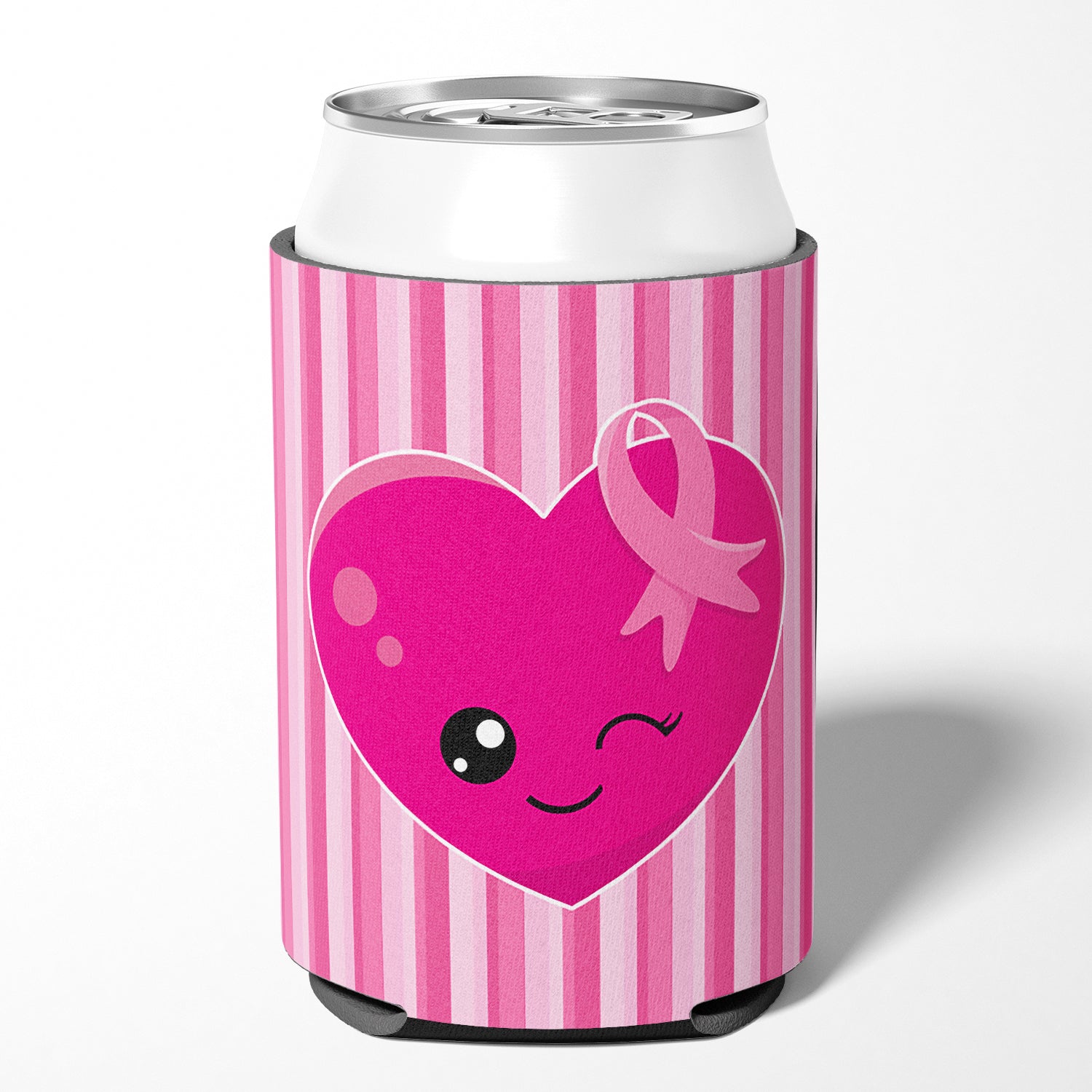 Breast Cancer Awareness Ribbon Heart Can or Bottle Hugger BB6982CC  the-store.com.