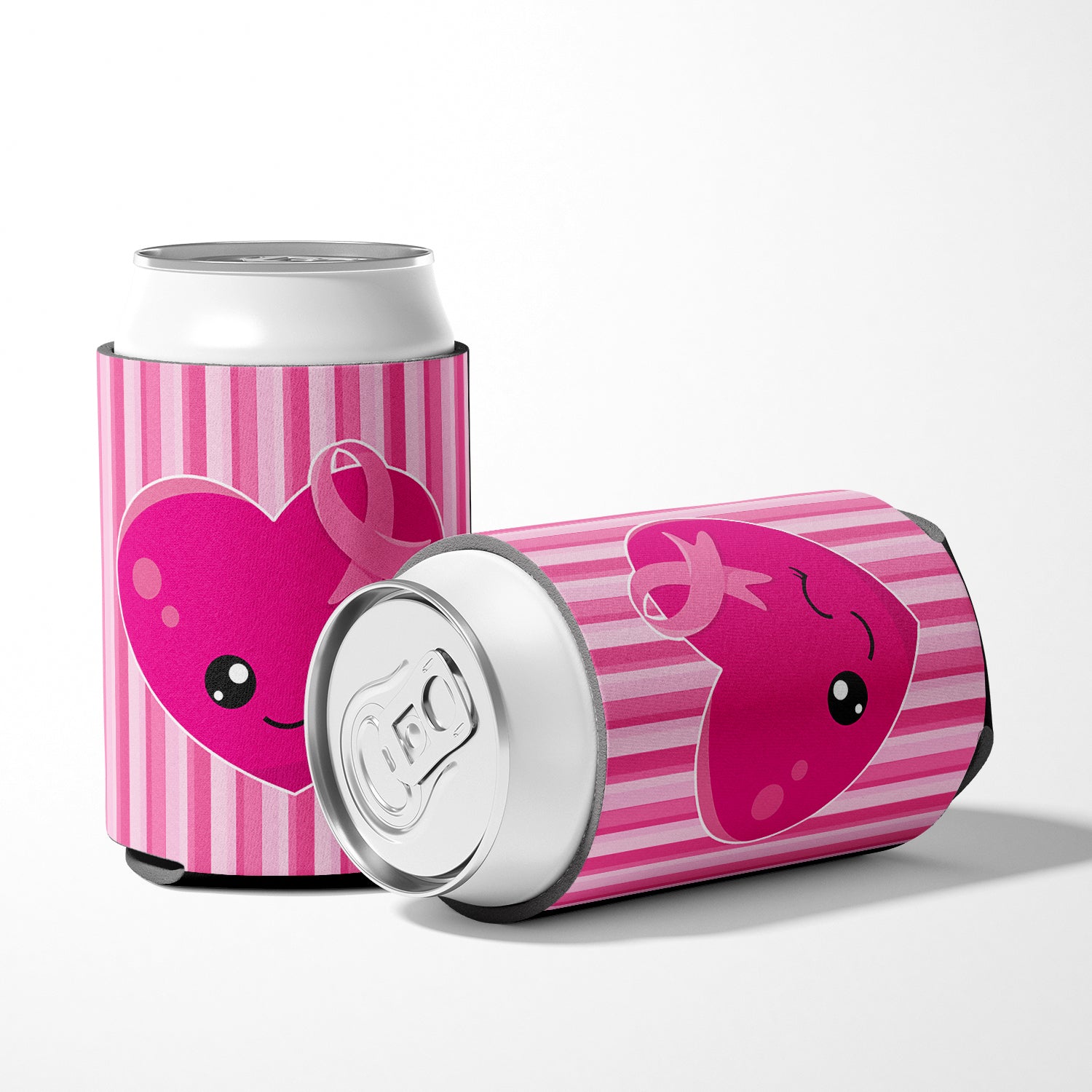 Breast Cancer Awareness Ribbon Heart Can or Bottle Hugger BB6982CC  the-store.com.