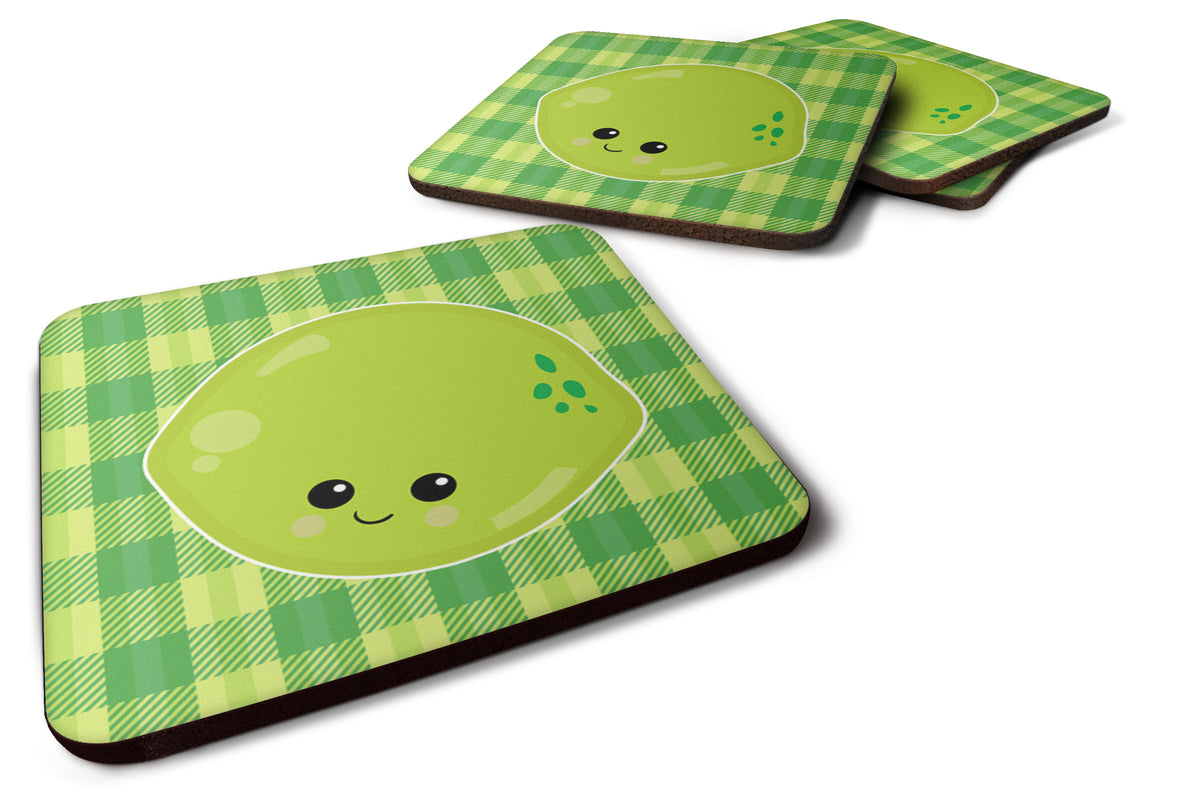 Lime Face Foam Coaster Set of 4 BB6988FC - the-store.com