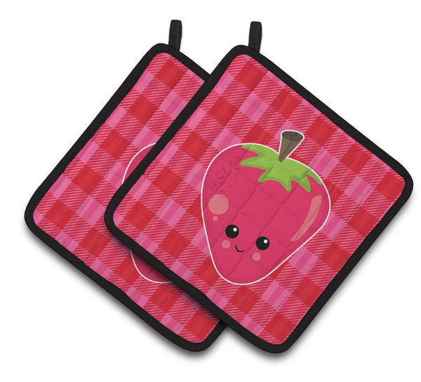 Strawberry Face Pair of Pot Holders BB6989PTHD by Caroline's Treasures