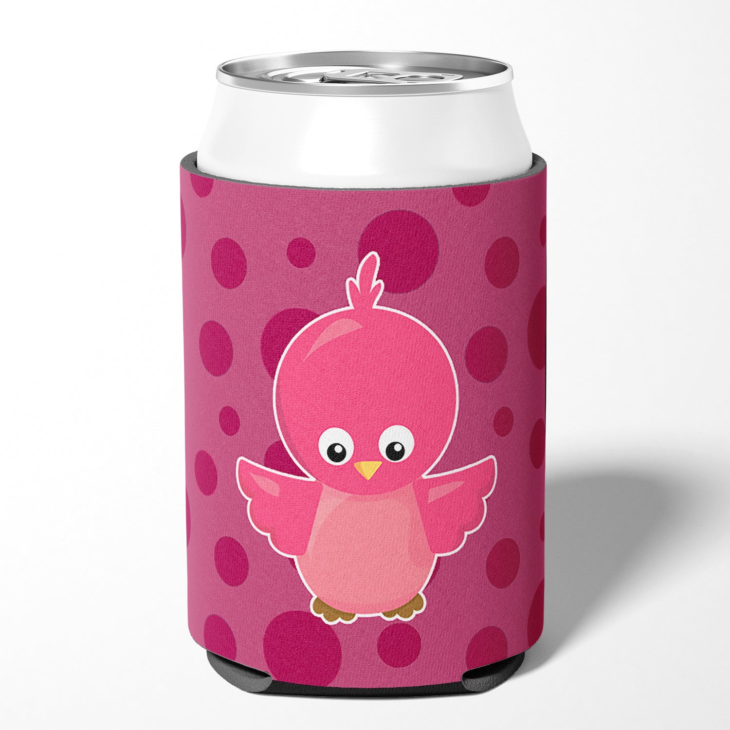 Bird on Pink Polkadots Can or Bottle Hugger BB7014CC  the-store.com.
