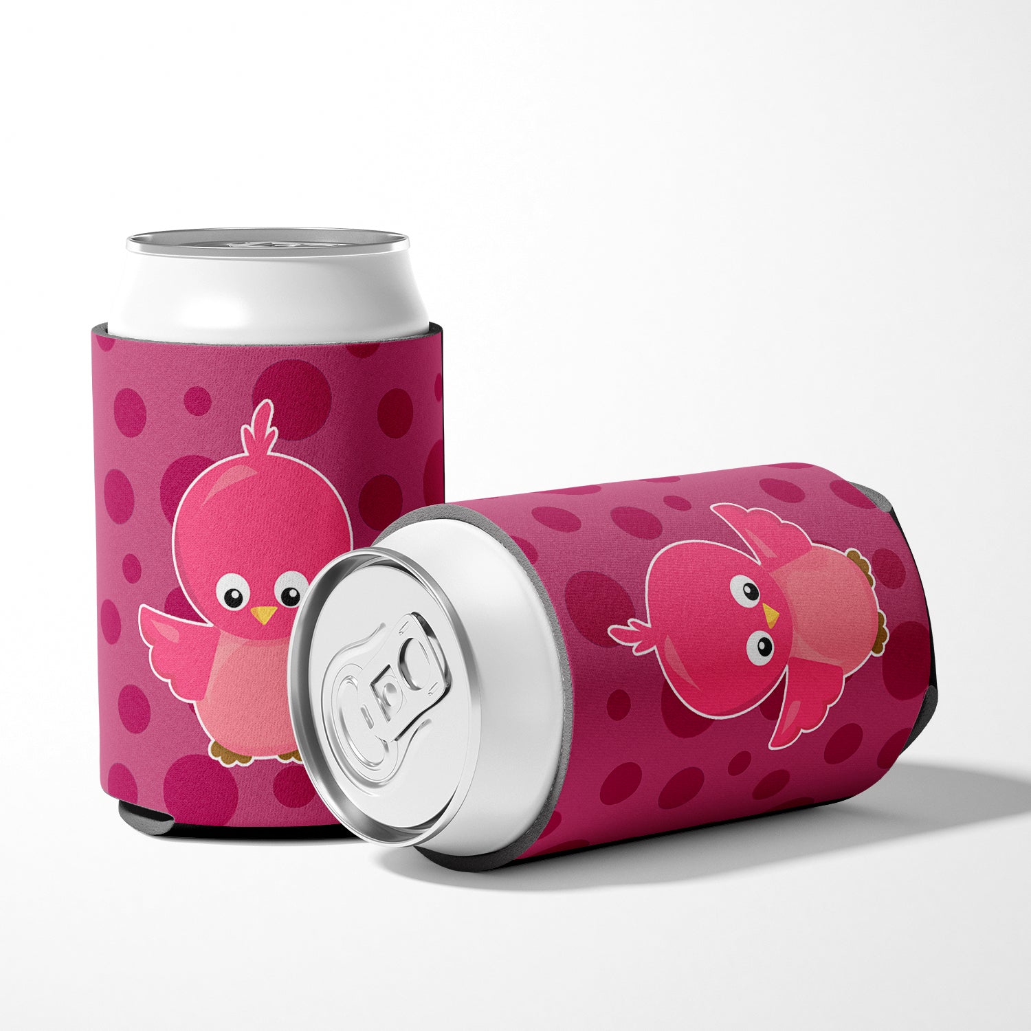 Bird on Pink Polkadots Can or Bottle Hugger BB7014CC  the-store.com.