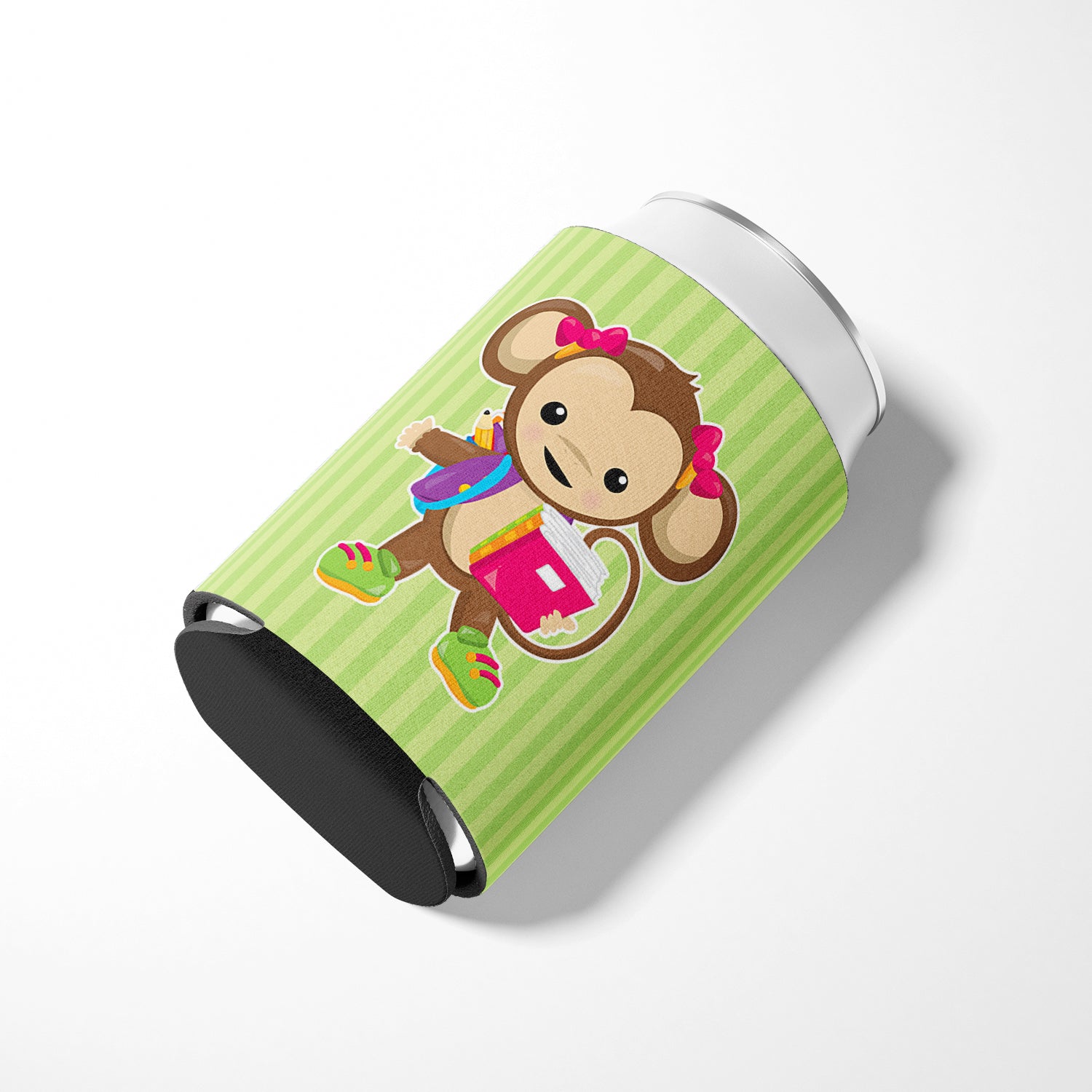 Monkey Going to School Can or Bottle Hugger BB7016CC