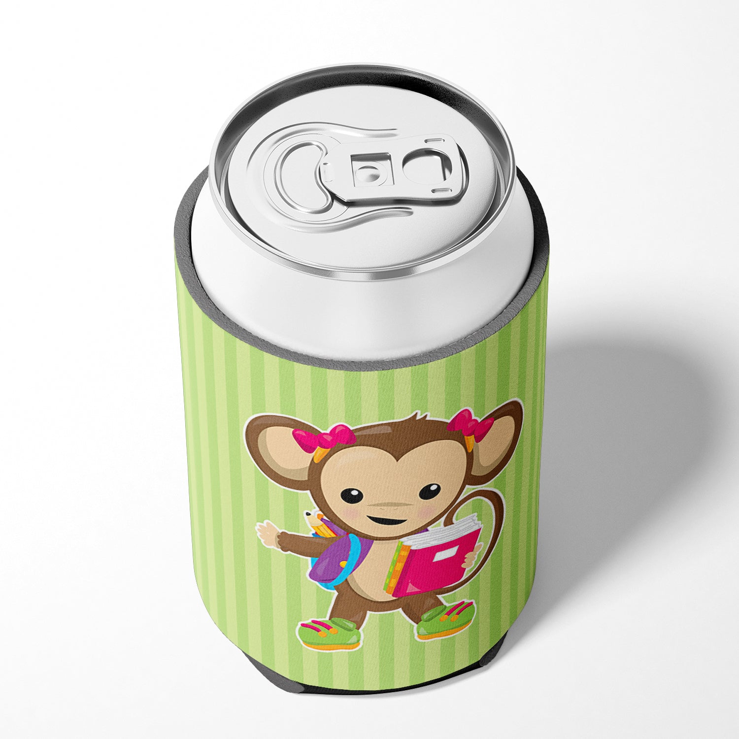 Monkey Going to School Can or Bottle Hugger BB7016CC  the-store.com.