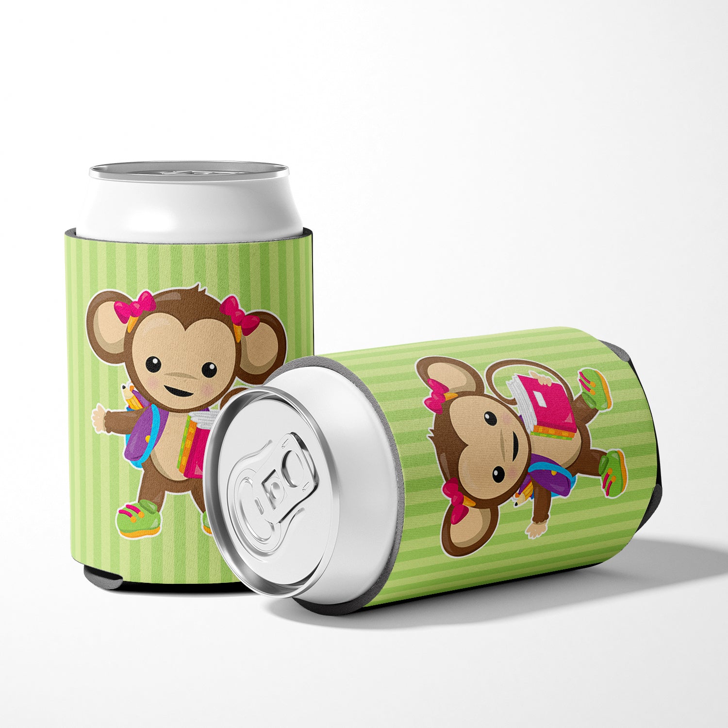 Monkey Going to School Can or Bottle Hugger BB7016CC  the-store.com.