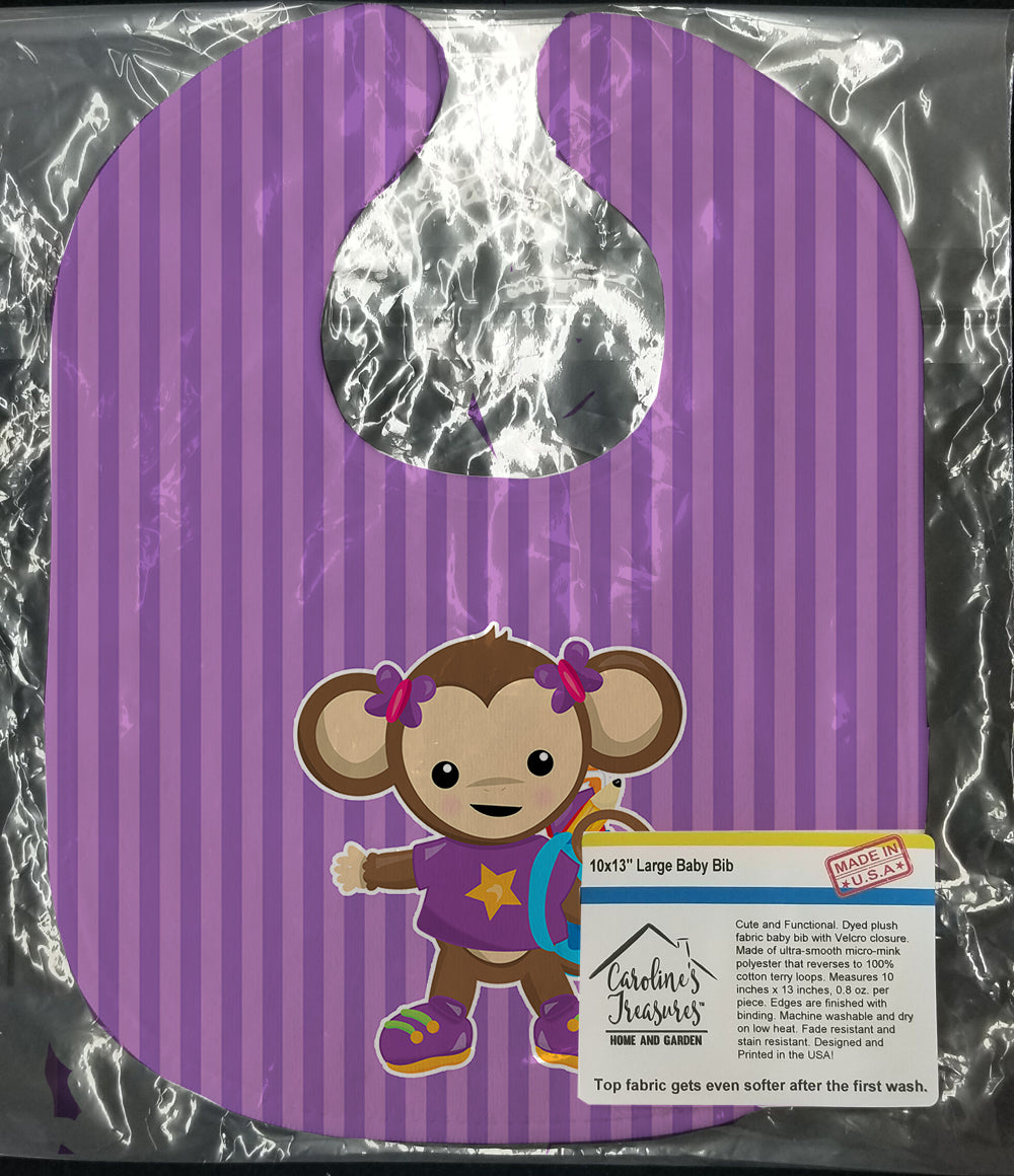 Monkey with Backpack Baby Bib BB7017BIB - the-store.com
