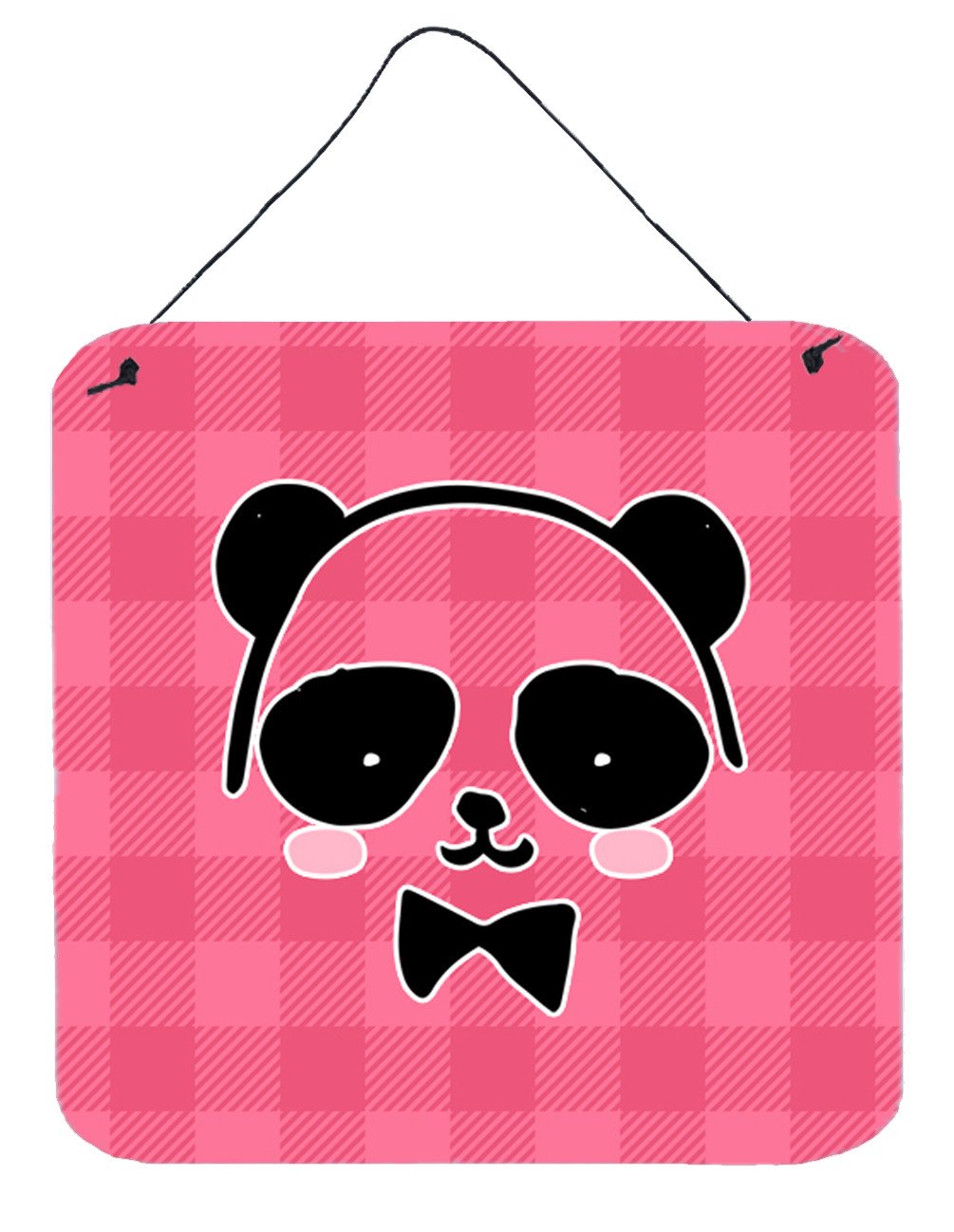 Panda Bear Pink Face Wall or Door Hanging Prints BB7039DS66 by Caroline's Treasures