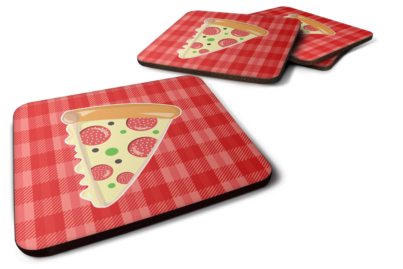 Slice of Pizza Foam Coaster Set of 4 BB7057FC - the-store.com