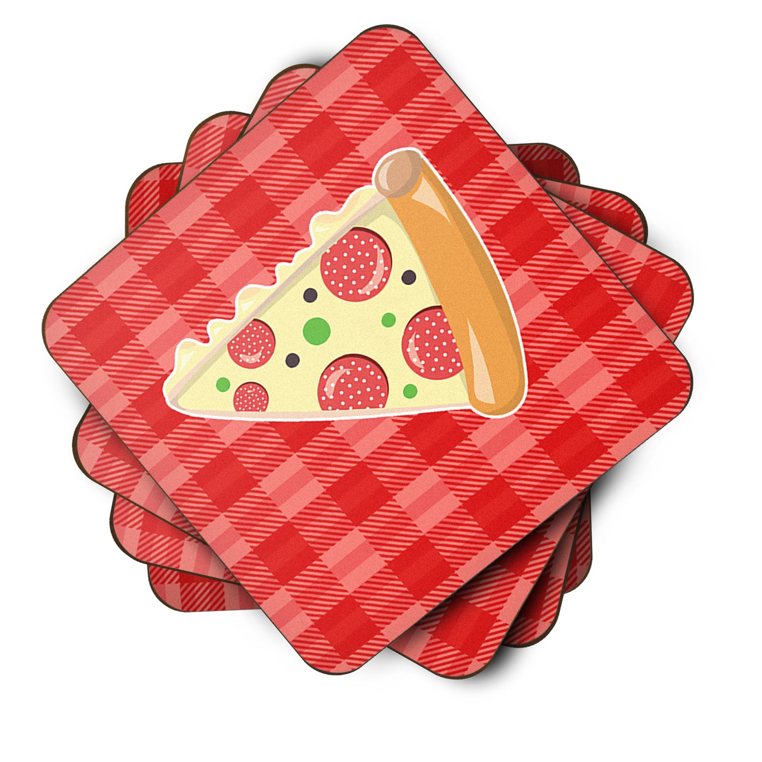 Slice of Pizza Foam Coaster Set of 4 BB7057FC - the-store.com