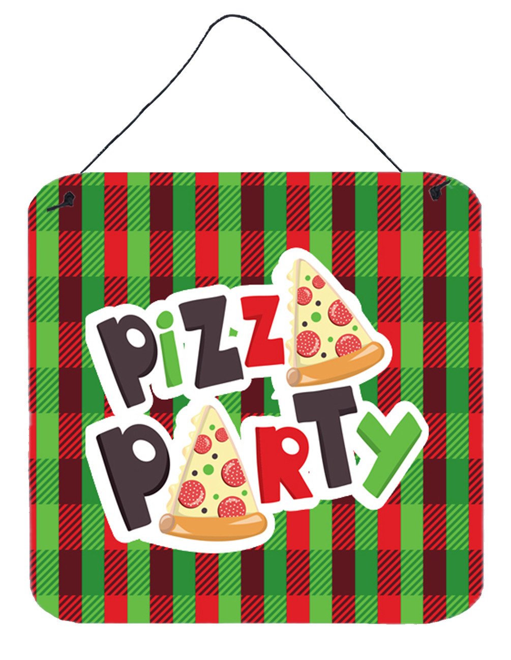 Pizza Party Wall or Door Hanging Prints BB7059DS66 by Caroline&#39;s Treasures