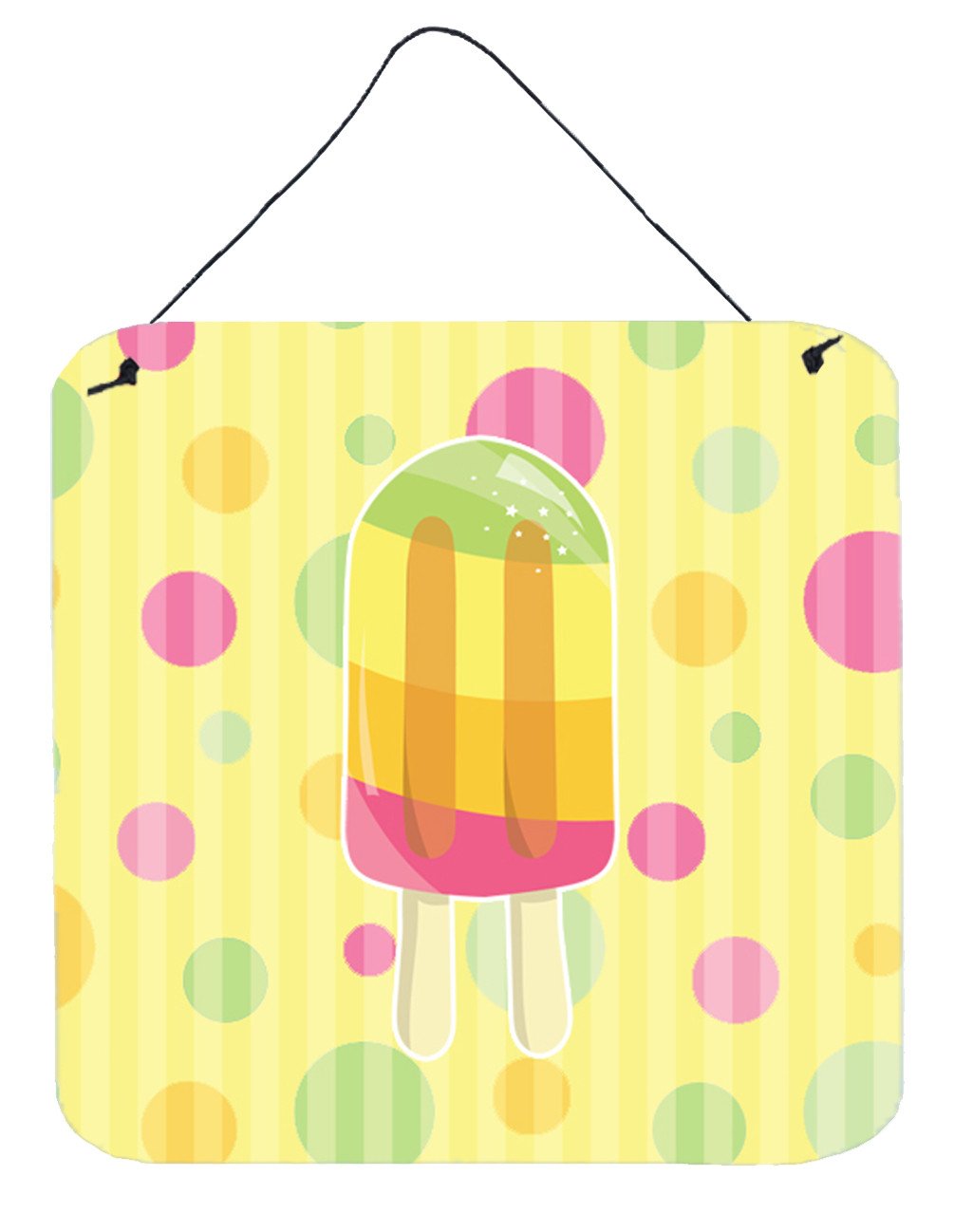 Ice Pop Popsicle Polkadots Wall or Door Hanging Prints BB7065DS66 by Caroline&#39;s Treasures