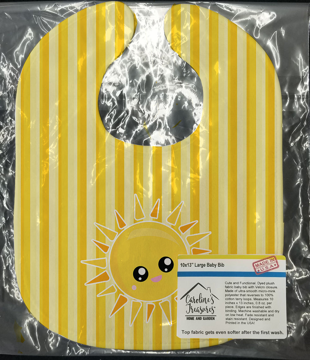 Sunshine Sun Face on Stripes Baby Bib BB7071BIB - the-store.com