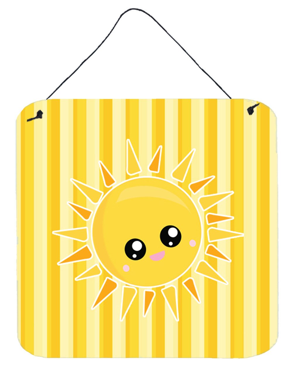 Sunshine Sun Face on Stripes Wall or Door Hanging Prints BB7071DS66 by Caroline's Treasures