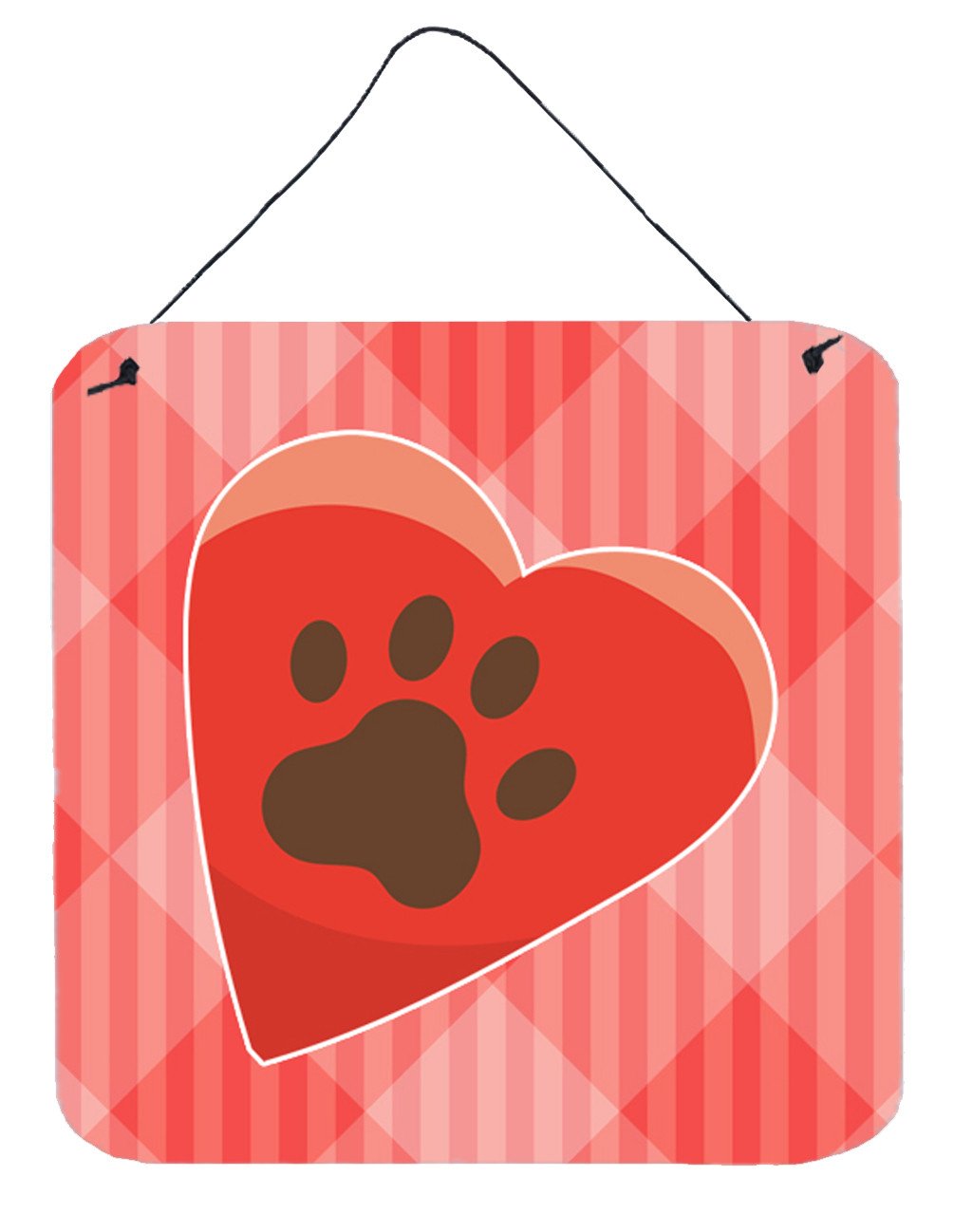 Puppy Pawprint Heart Wall or Door Hanging Prints BB7073DS66 by Caroline&#39;s Treasures