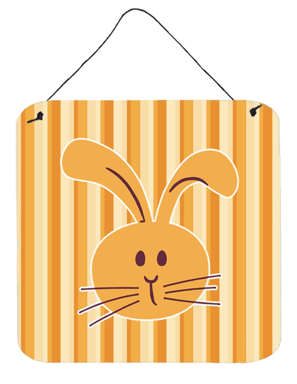 Rabbit on Stripes Wall or Door Hanging Prints BB7081DS66 by Caroline's Treasures
