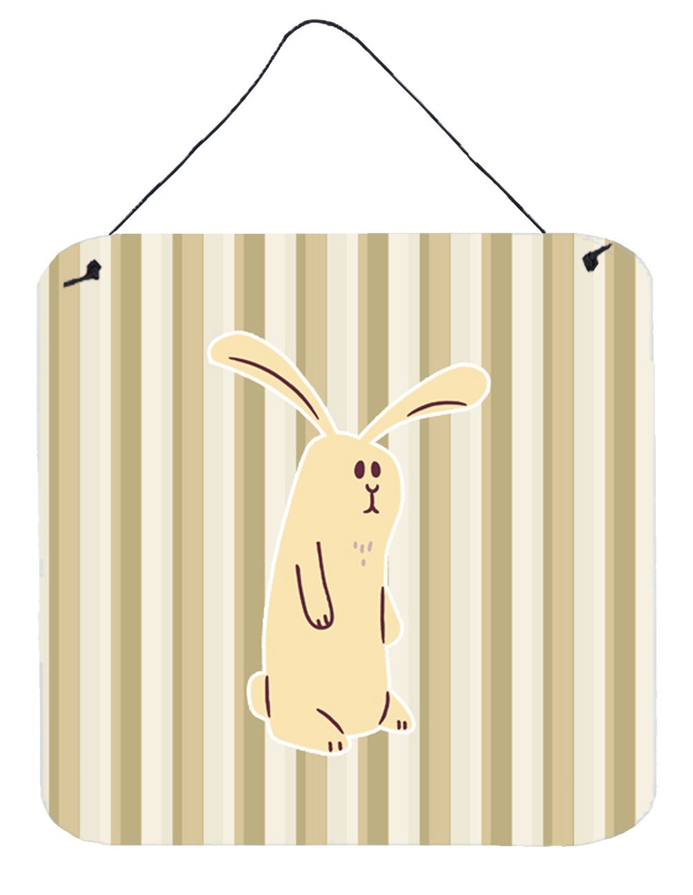 Rabbit on Stripes Wall or Door Hanging Prints BB7082DS66 by Caroline's Treasures