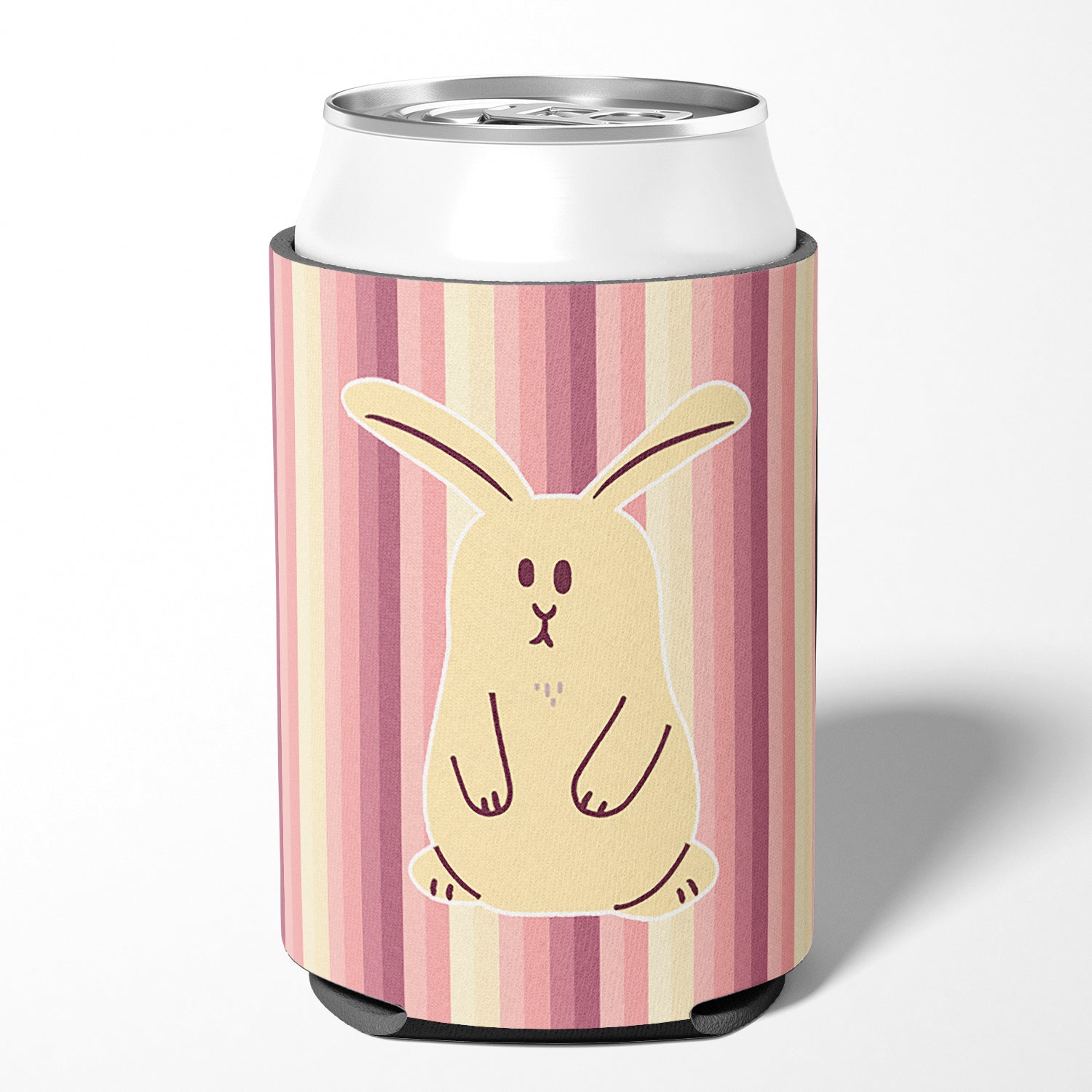 Rabbit on Stripes Can or Bottle Hugger BB7084CC  the-store.com.